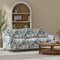 Blue Stain Resistant Performance Global Toile Novelty Print Upholstery Fabric by The Yard - SKU: Linford Sapphire